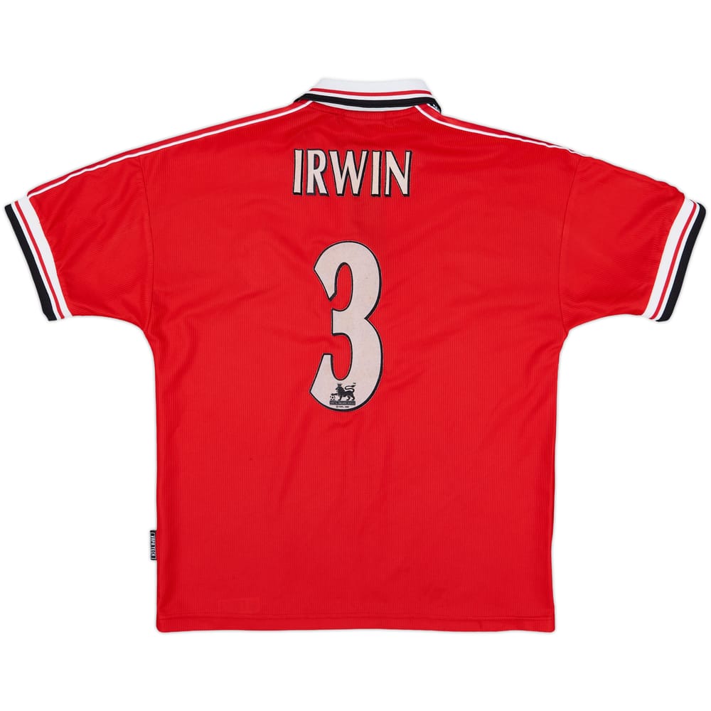 1998-00 Manchester United Home Shirt Irwin #3 - 8/10 - (L)