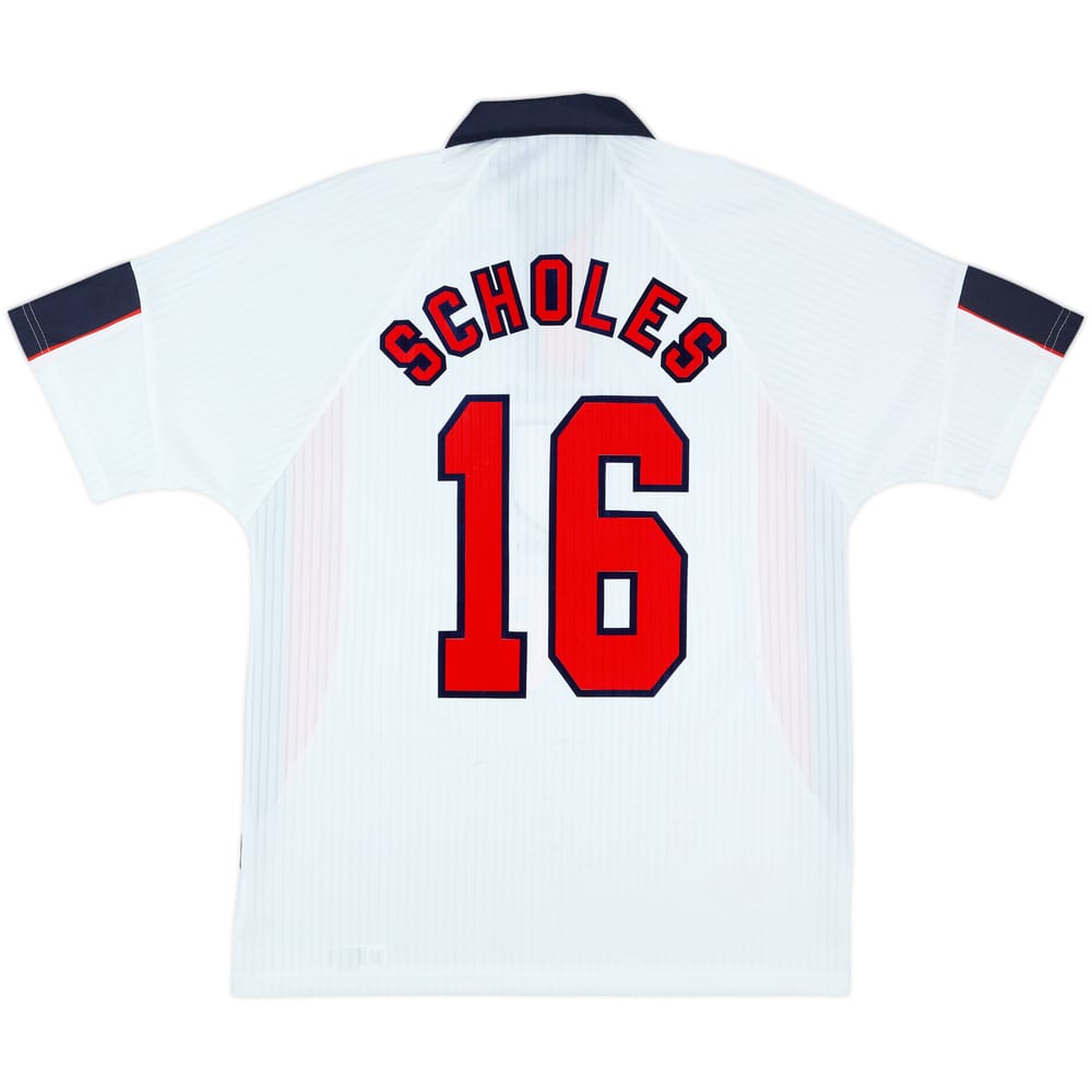 1997-99 England Home Shirt Scholes #16 - 7/10 - (L)