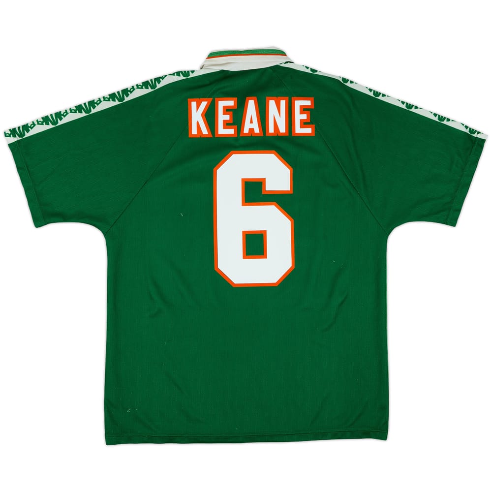 1996-98 Ireland Home Shirt Keane #6 - 8/10 - (L)