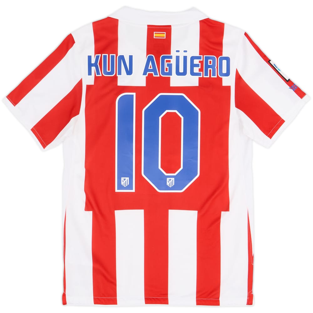 2009-10 Atletico Madrid Home Shirt Kun Aguero #10 - 6/10 - (S)