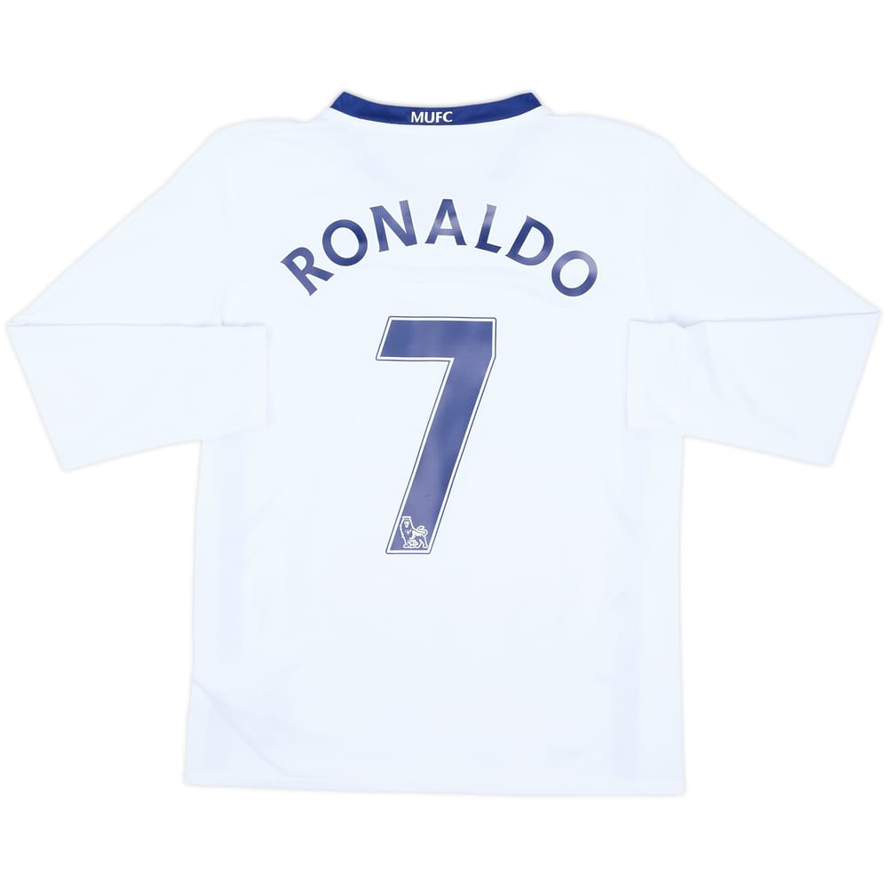2008-10 Manchester United Away L/S Shirt Ronaldo #7 - 8/10 - (XL.Boys)