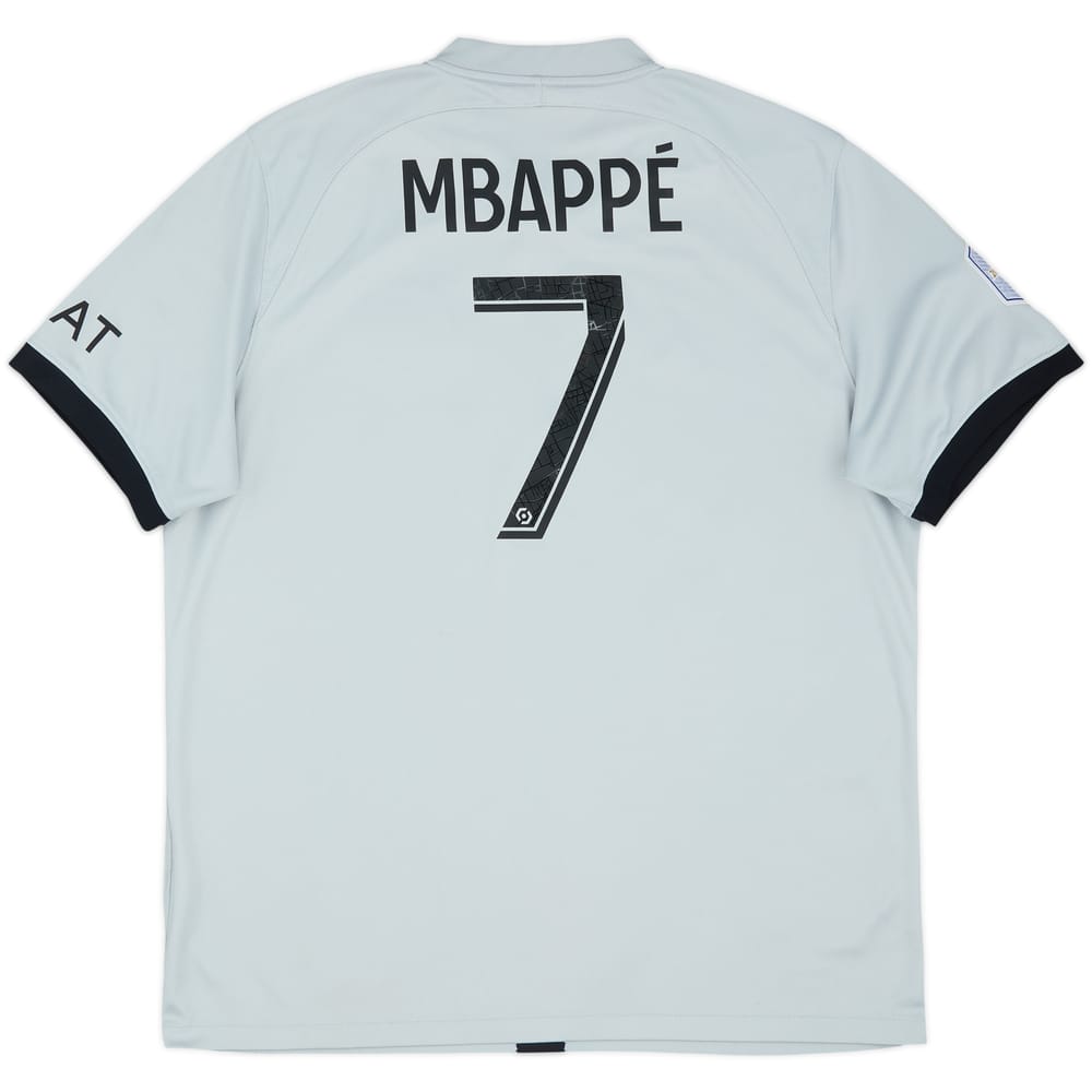 2022-23 Paris Saint-Germain Away Shirt Mbappe #7 - 8/10 - (XL)