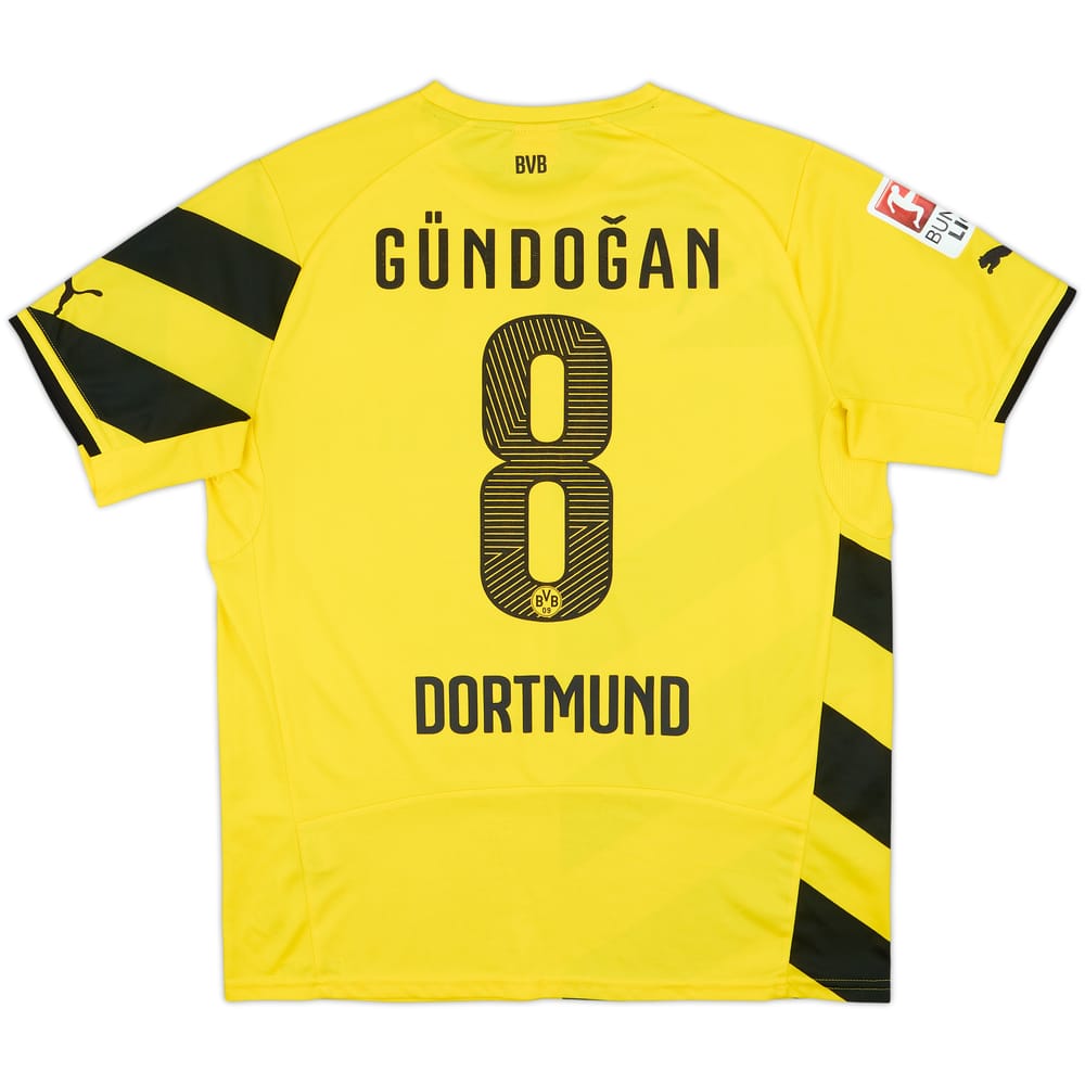 2014-15 Borussia Dortmund Home Shirt Gundogan #8 - 8/10 - (L)