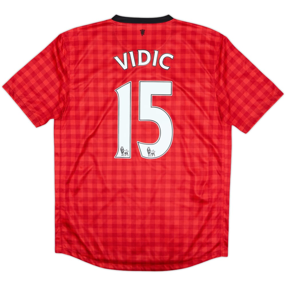 2012-13 Manchester United Home Shirt Vidic #15 - 7/10 - (M)