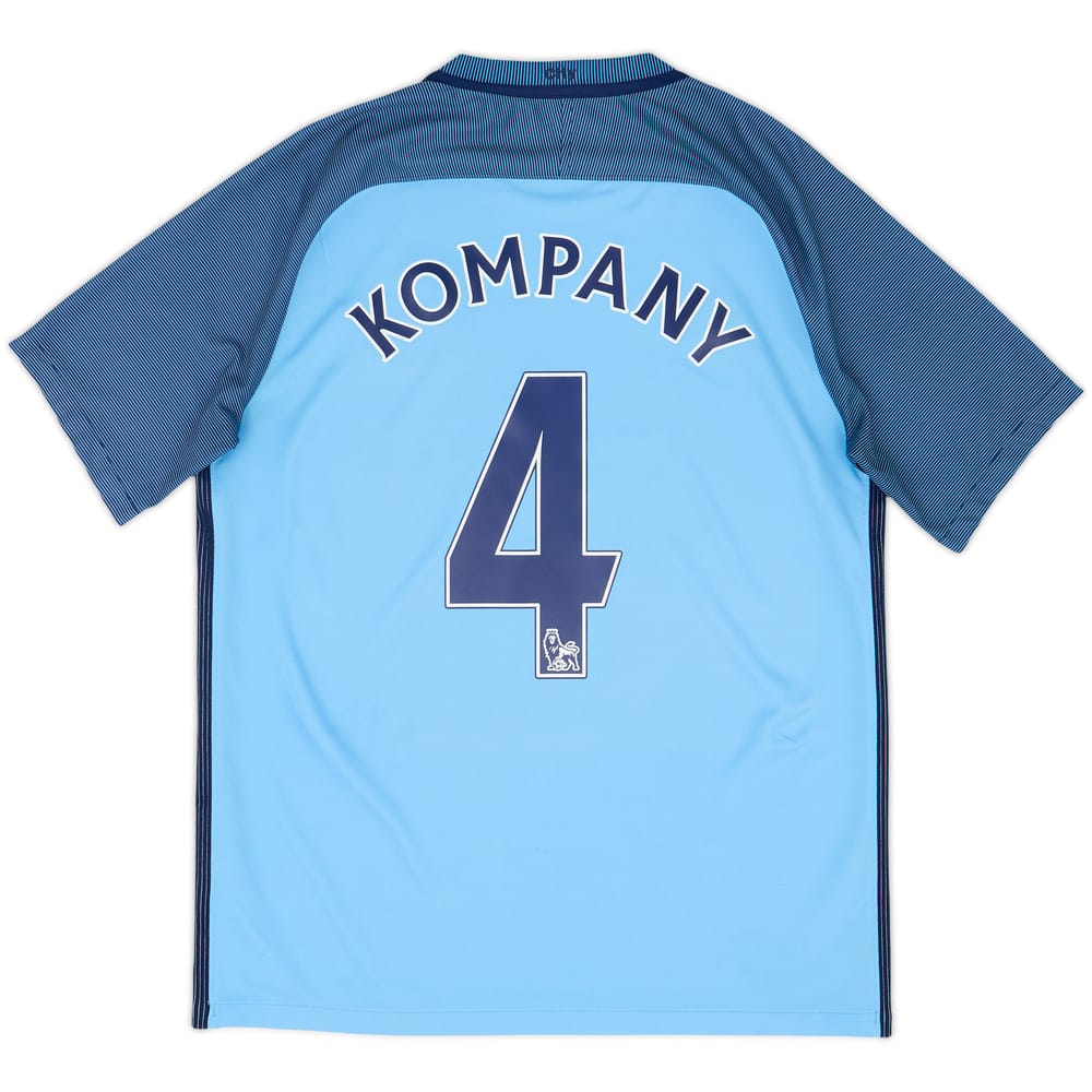 2016-17 Manchester City Home Shirt Kompany #4 - 7/10 - (M)