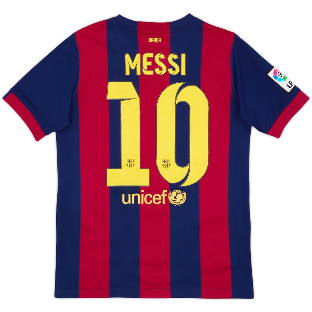 2014-15 Barcelona Home Shirt Messi #10 - 6/10 - (XL.Boys)