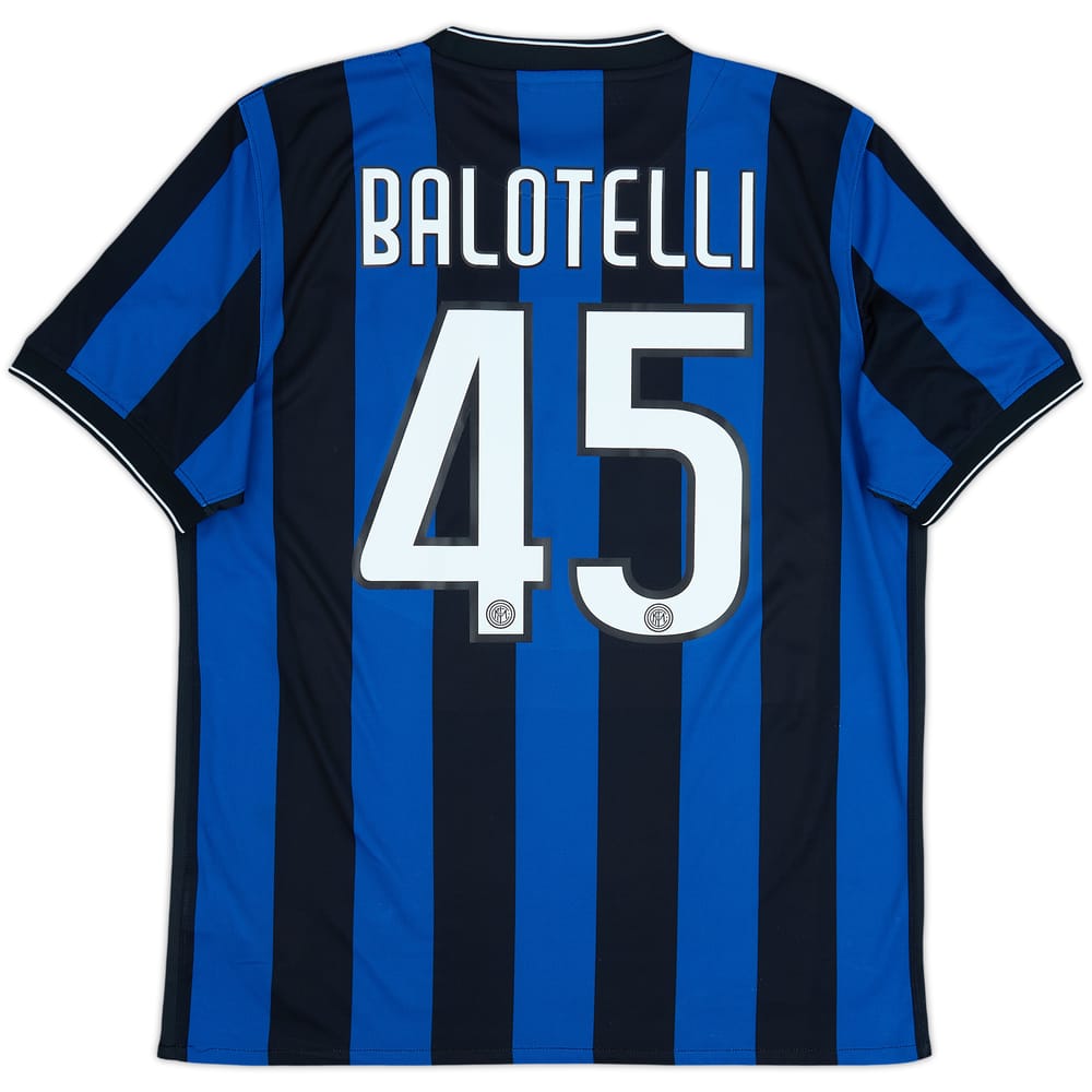 2009-10 Inter Milan Home Shirt Balotelli #45 - 6/10 - (L)