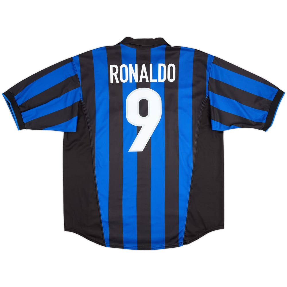 1998-99 Inter Milan Home Shirt Ronaldo #9 - 9/10 - (XL)
