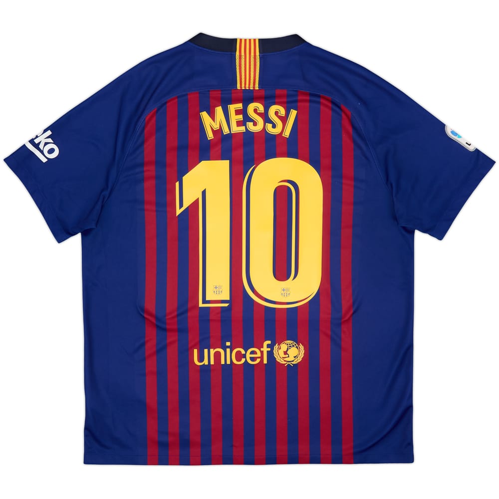 2018-19 Barcelona Home Shirt Messi #10 - 8/10 - (XL)