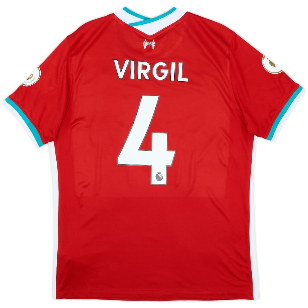 2020-21 Liverpool Home Shirt Virgil #4 - 6/10 - (L)