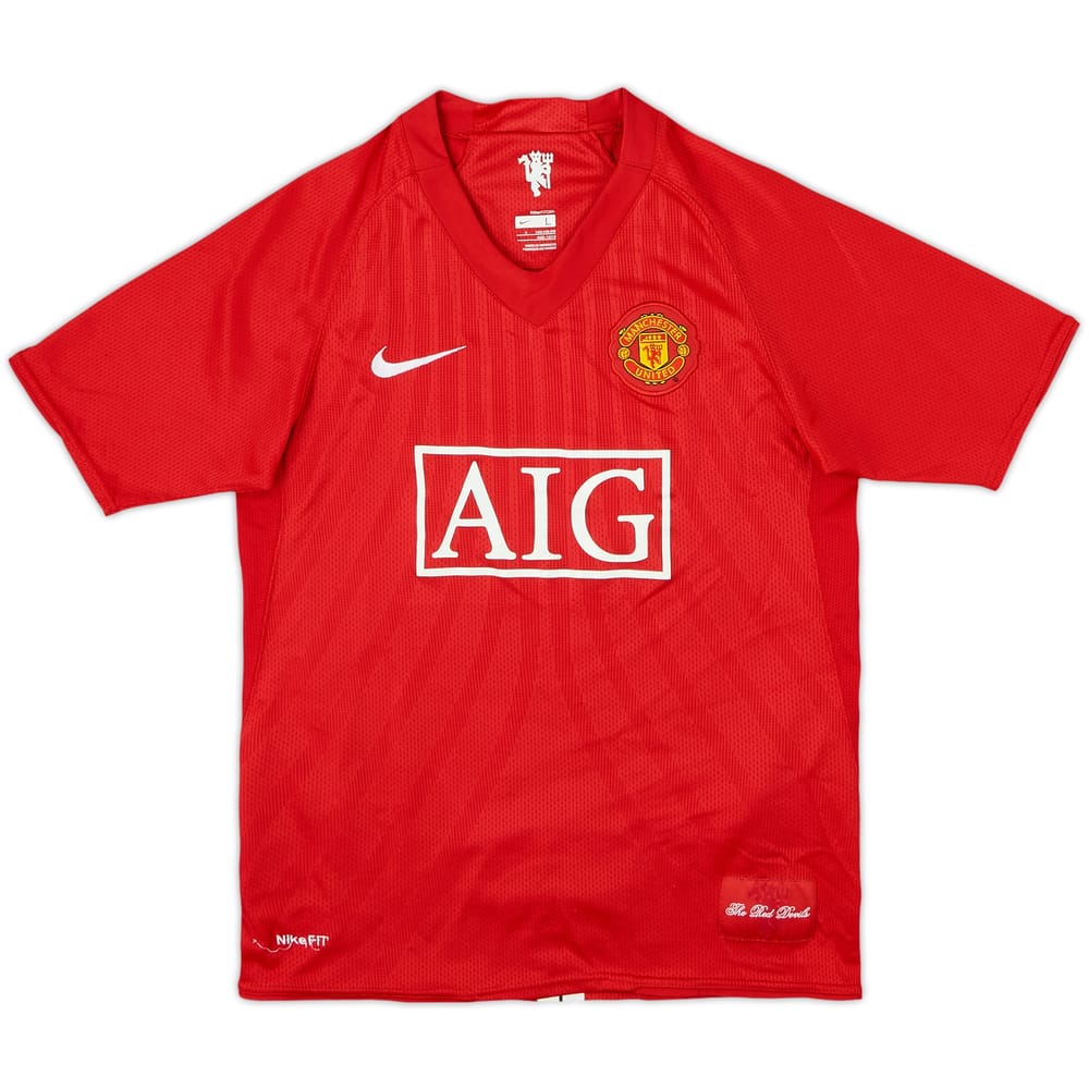 2007-09 Manchester United Camiseta de local - 4/10 - (L.Boys)