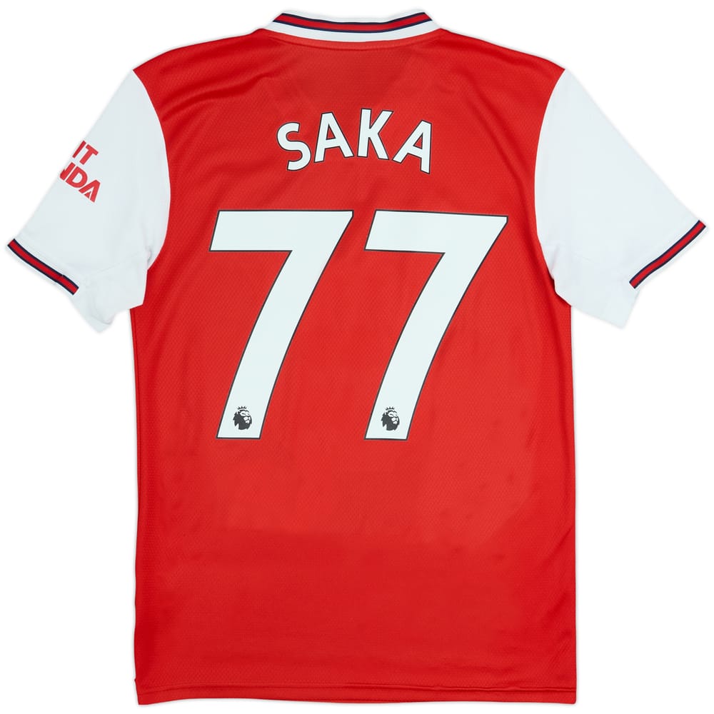 2019-20 Arsenal Home Shirt Saka #77 - 8/10 - (XS)