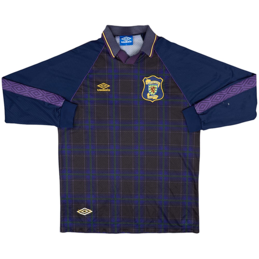 Camiseta de local de manga larga versión de partido de Scotland 1994-96 #17