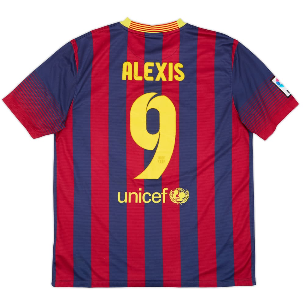 2013-14 Barcelona Home Shirt Alexis #9 - 6/10 - (L)