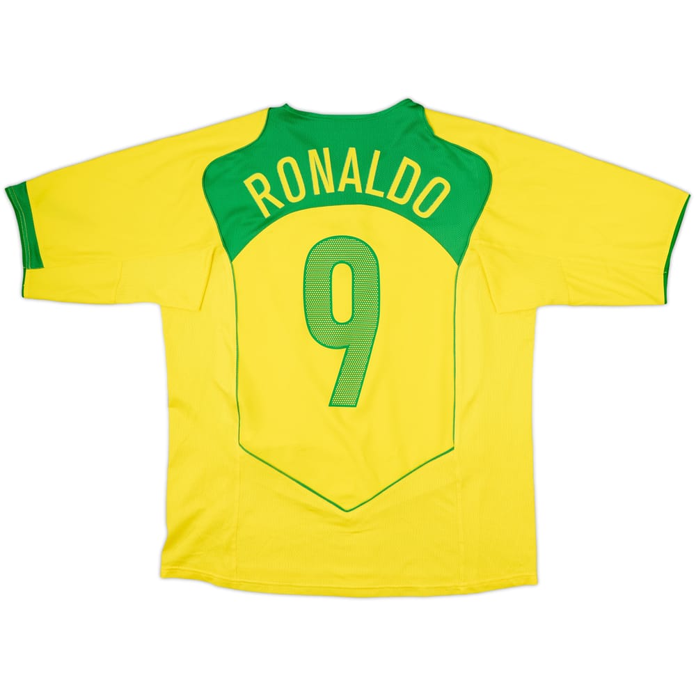 2004-06 Brasil Camiseta Local Ronaldo #9 - 7/10 - (L)