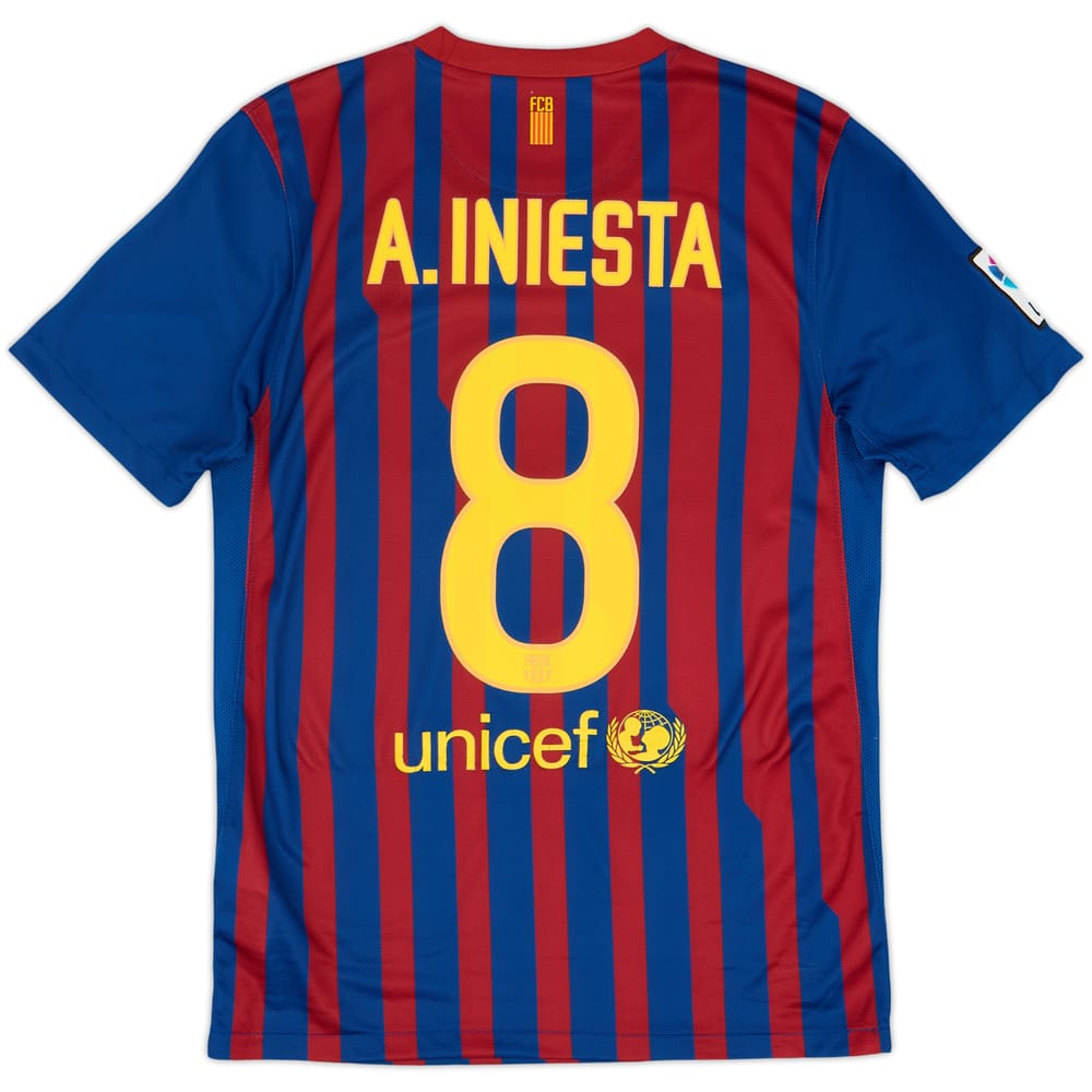 2011-12 Barcelona Home Shirt A.Iniesta #8 - 7/10 - (S)