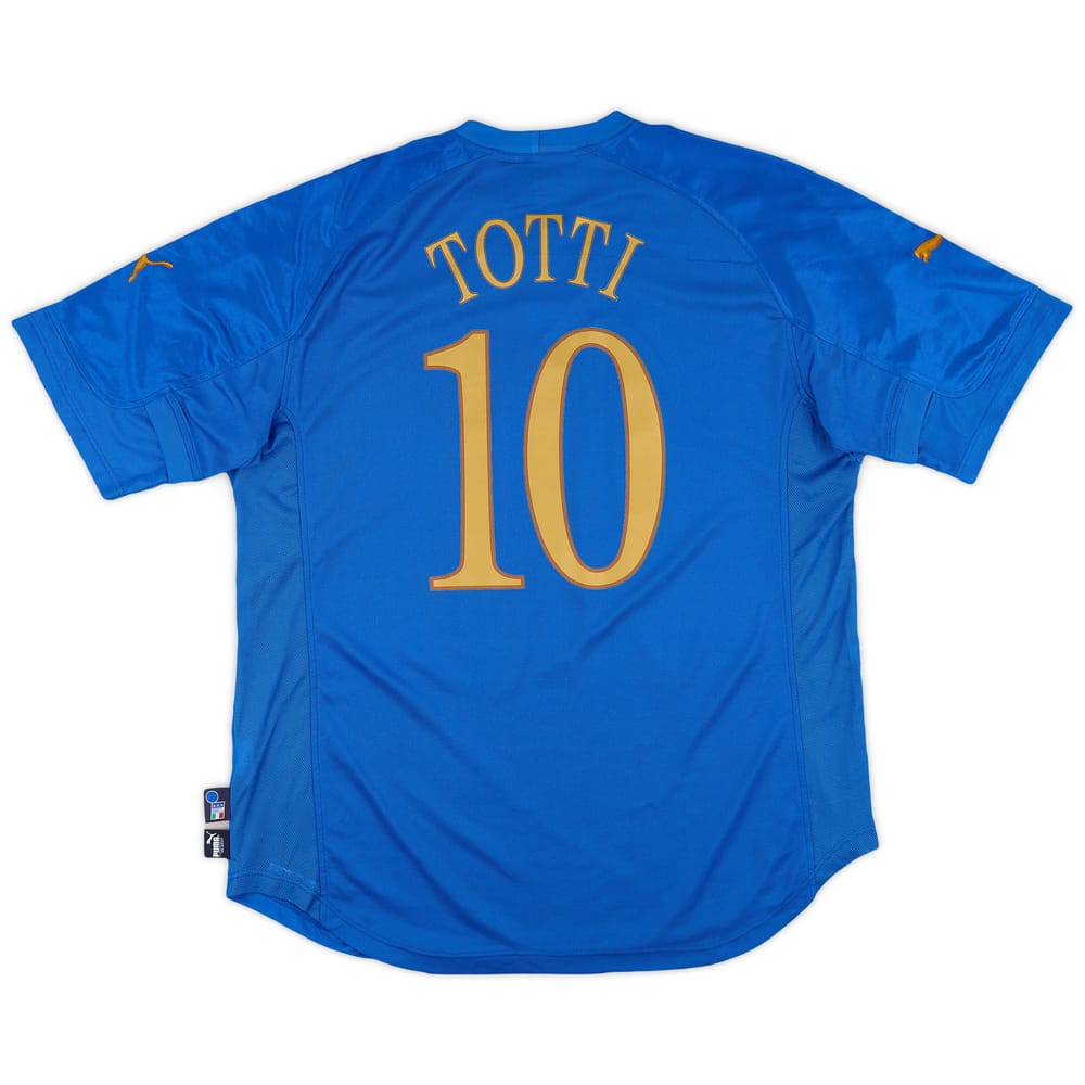 2004-06 Italy Home Shirt Totti #10 - 7/10 - (XL)