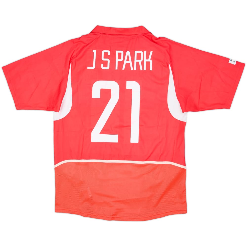 2002-03 South Korea Home Shirt J.S. Park #21 - 7/10 - (XL)