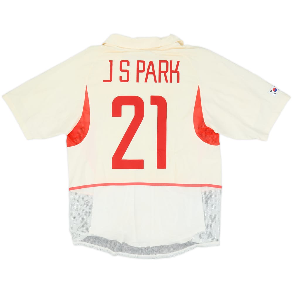 2002-03 South Korea Player Issue Away Shirt J S Park #21 - 6/10 - (M)