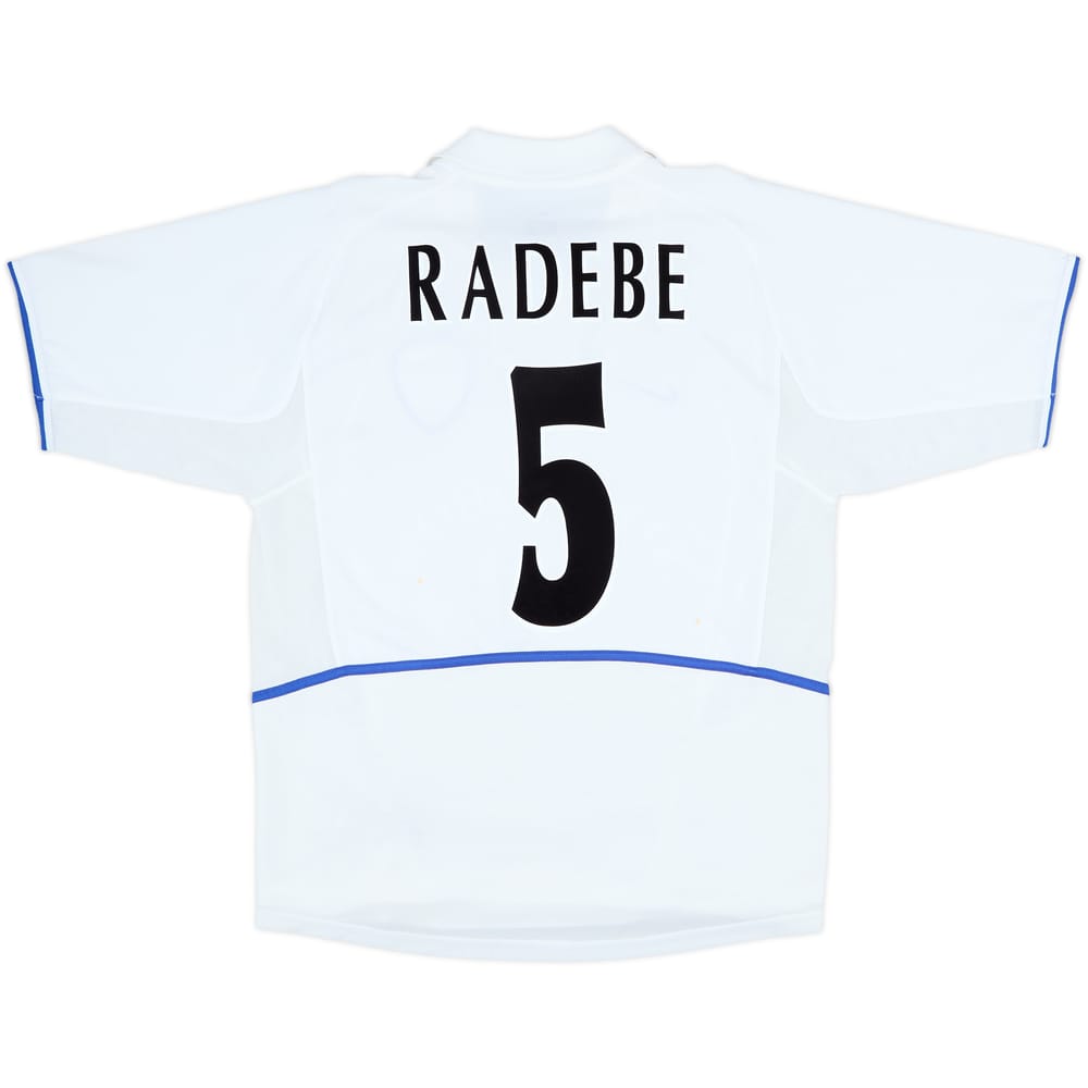 2002-03 Leeds United Home Shirt Radebe #5 - 7/10 - (M)