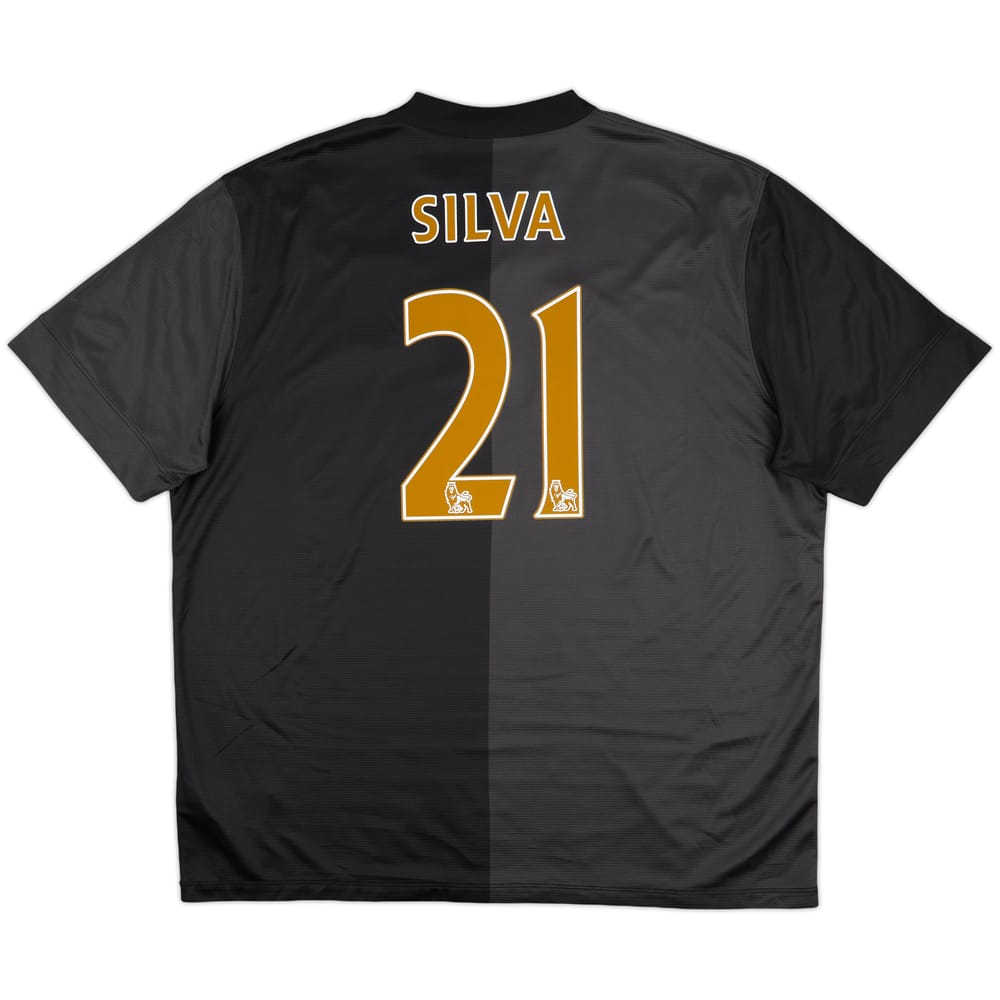 2013-14 Manchester City Away Shirt Silva #21 - 8/10 - (XXL)