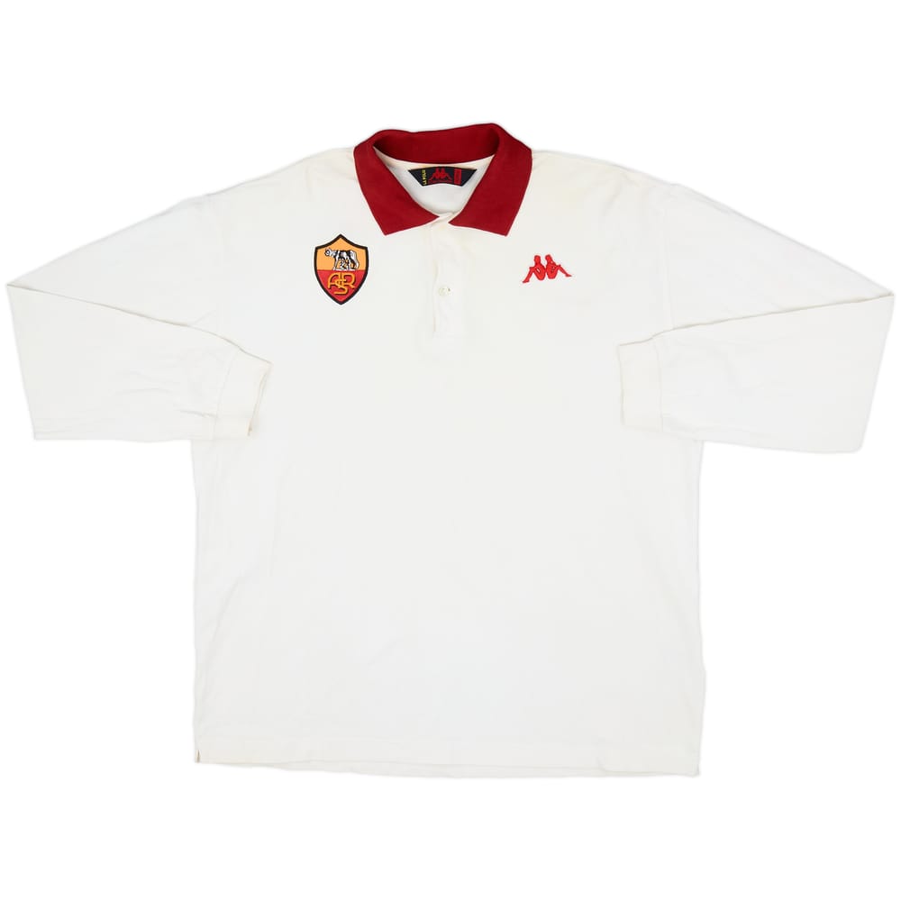 2010-11 Roma Kappa Polo L/S Shirt - 9/10 - (XL)