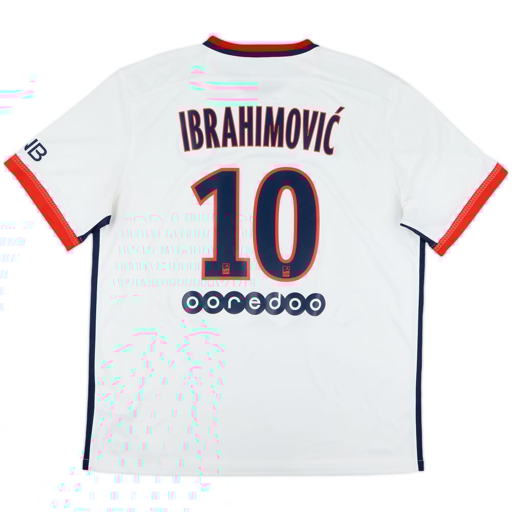 2015-16 Paris Saint-Germain Away Shirt Ibrahimovic #10 - 7/10 - (XL)