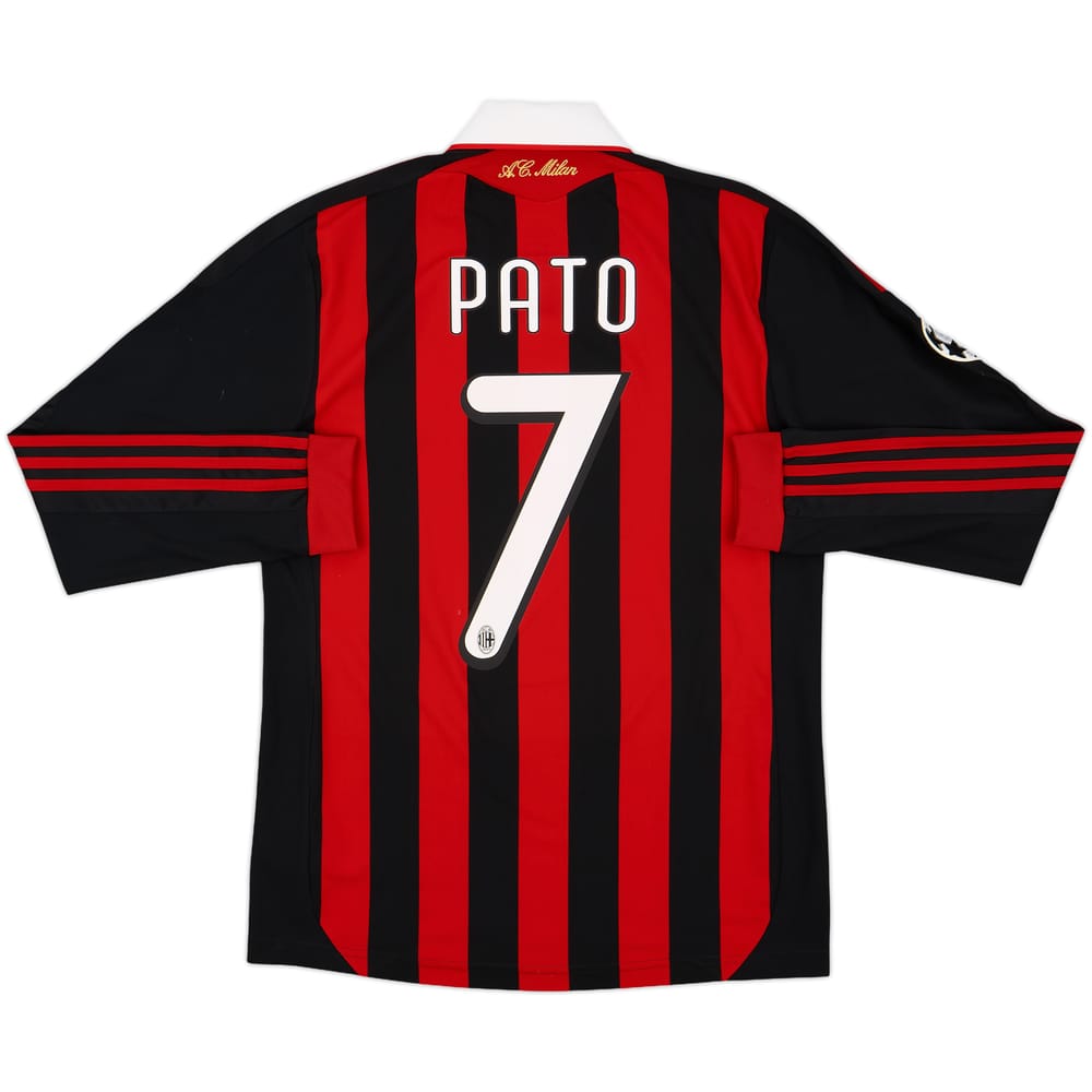 2009-10 AC Milan Home L/S Shirt Pato #7 - 8/10 - (S)