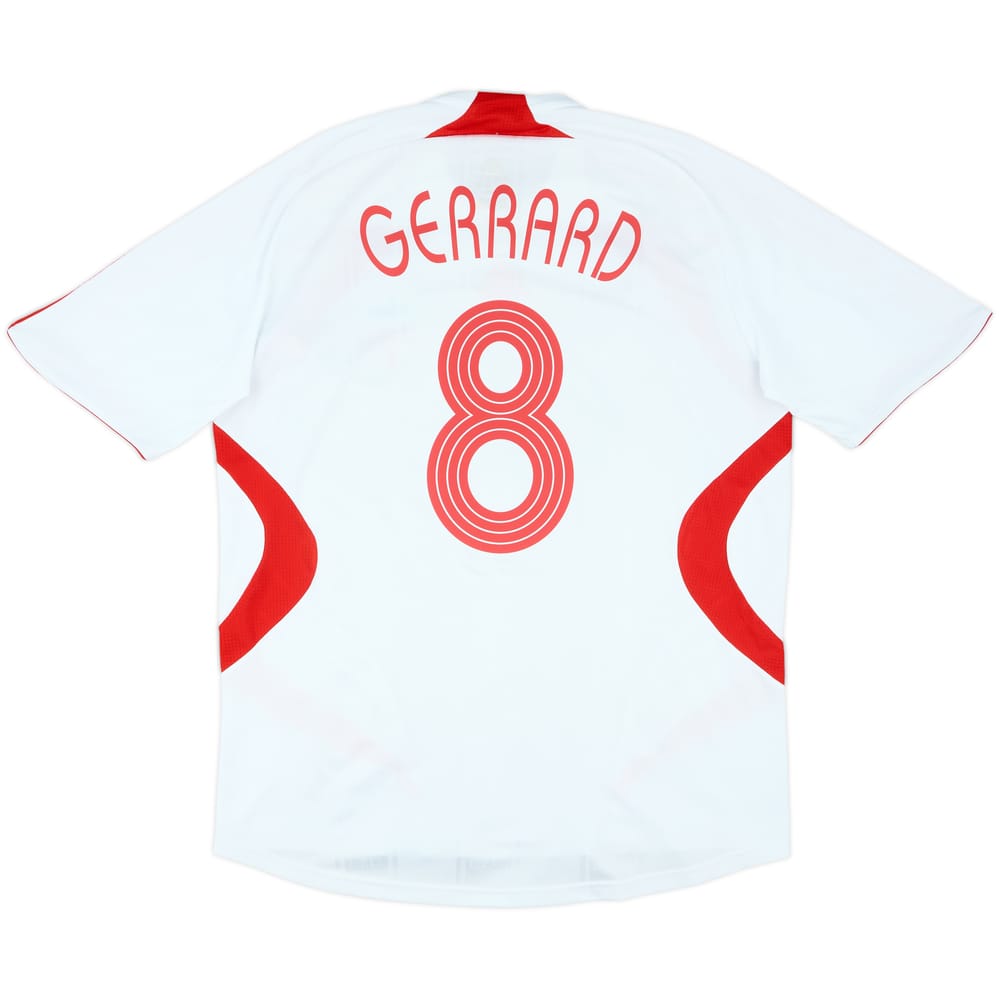 2007-08 Liverpool Away Shirt Gerrard #8 - 8/10 - (L)