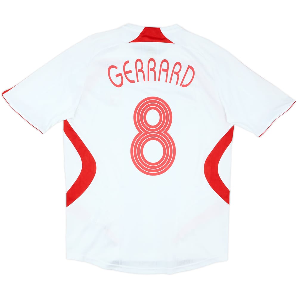 2007-08 Liverpool Away Shirt Gerrard #8 - 8/10 - (M)