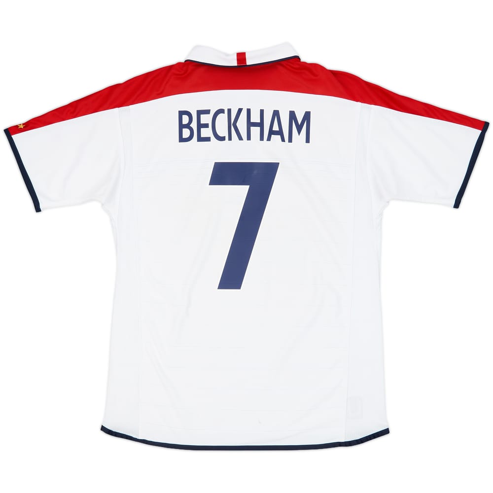 2003-05 England Home Shirt Beckham #7 - 7/10 - (L)