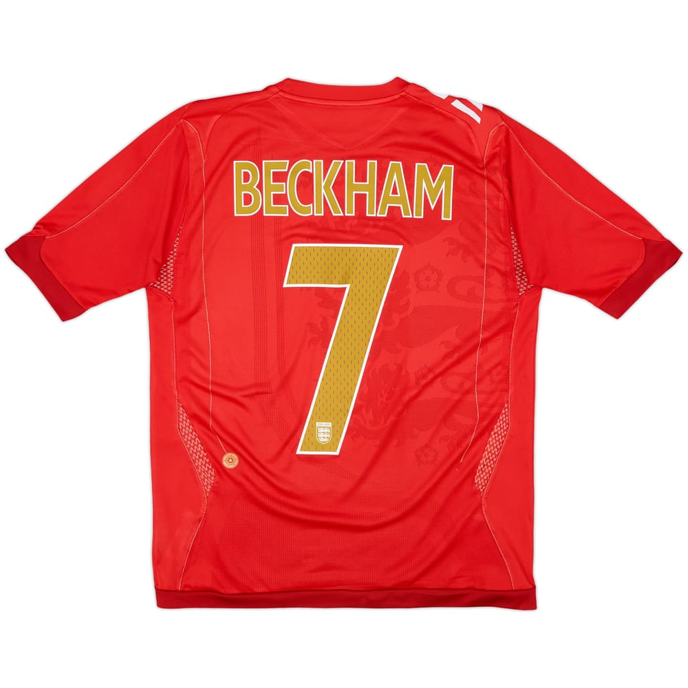 2006-08 England Away Shirt Beckham #7 - 7/10 - (XL.Boys)