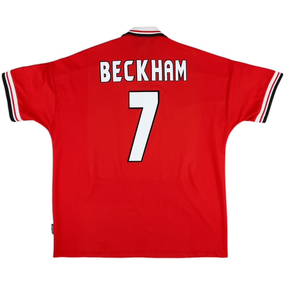 1998-00 Manchester United Home Shirt Beckham #7 - 6/10 - (XXL)