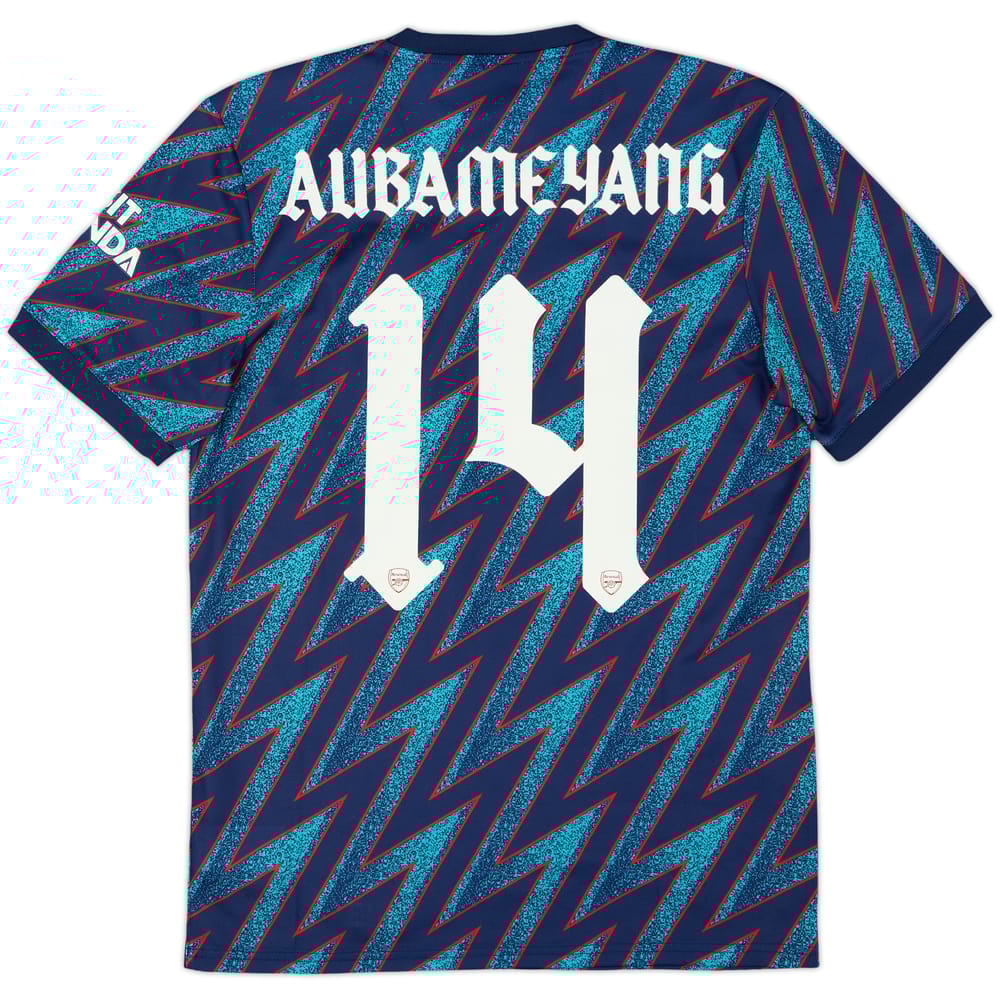 2021-22 Arsenal Authentic Third Shirt Aubameyang #14 (S)