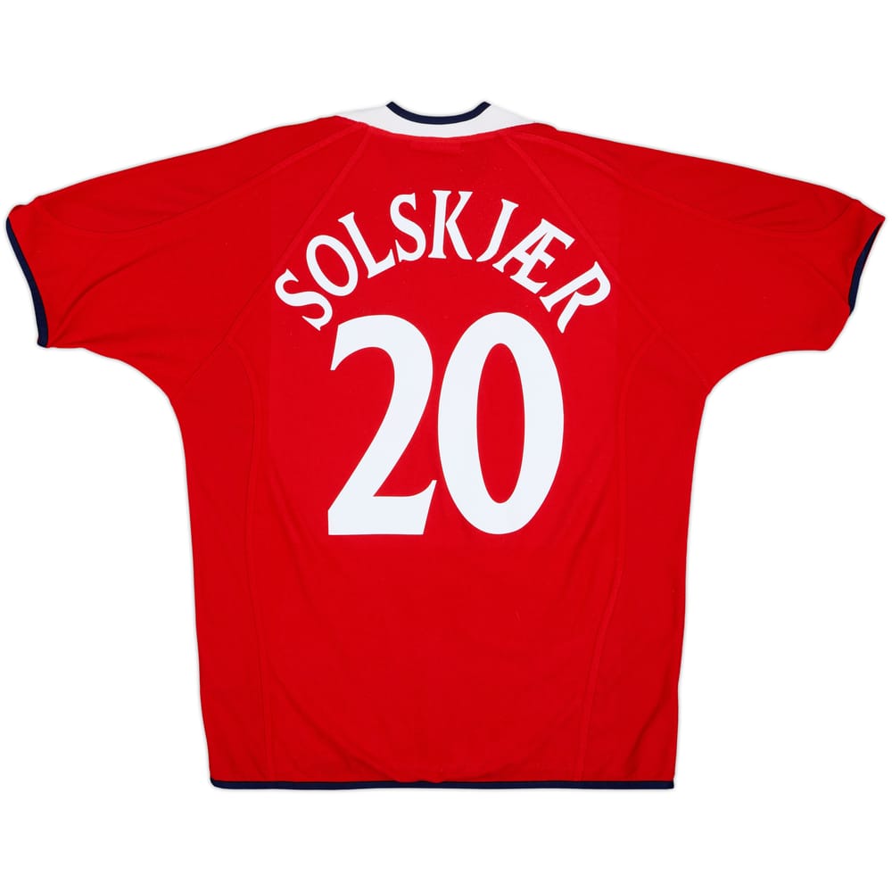 2000-02 Norway Home Shirt Solskjaer #20 - 8/10 - (L)