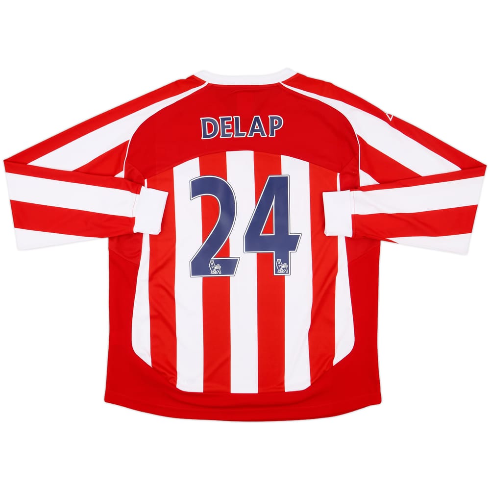2009-10 Stoke City Home L/S Shirt Delap #24 - 9/10 - (XL)