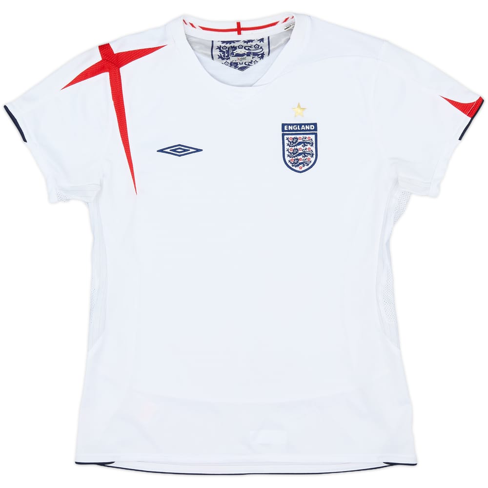2005-07 England Home Shirt - 9/10 - (Women's M)