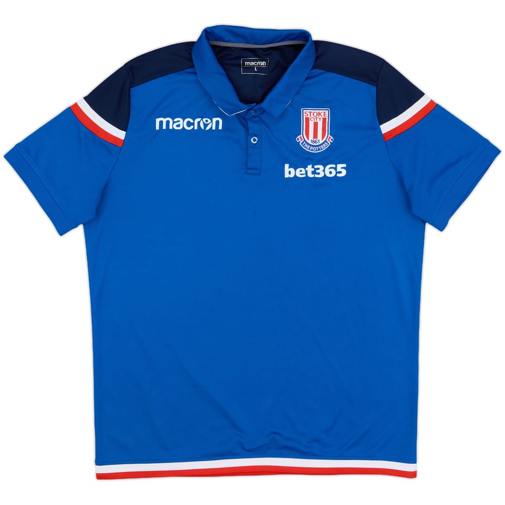 2017-18 Stoke City Macron Polo Shirt - 10/10 - (L)