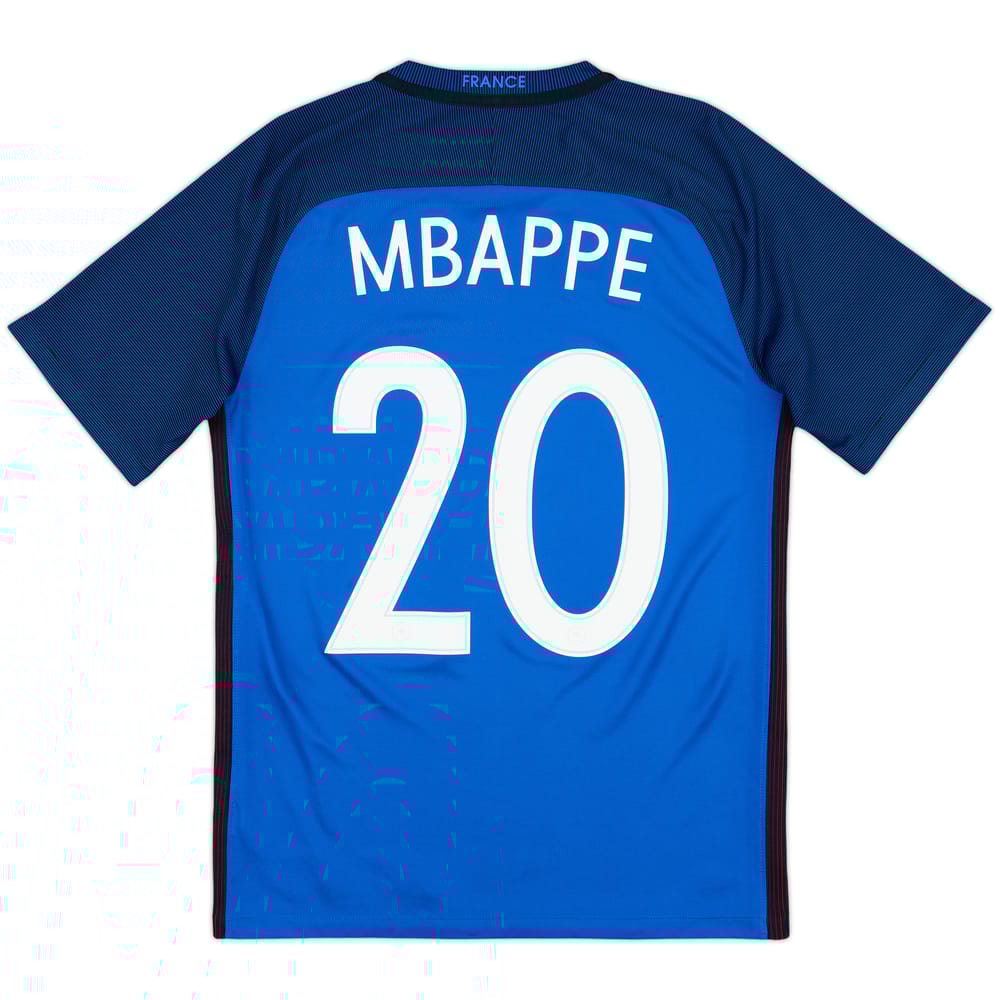 2016-17 France Home Shirt Mbappe #20 - 9/10 - (S)