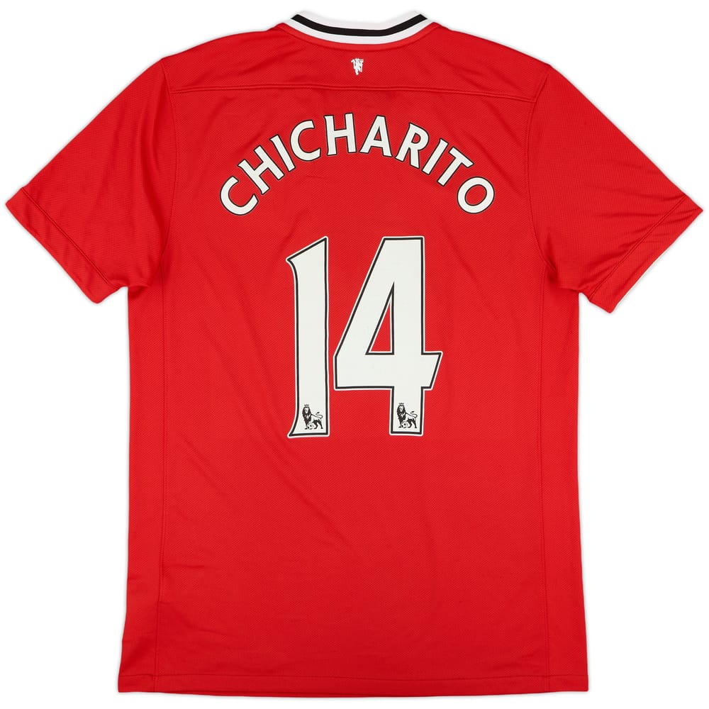 2011-12 Manchester United Home Shirt Chicharito #14 - 6/10 - (L)