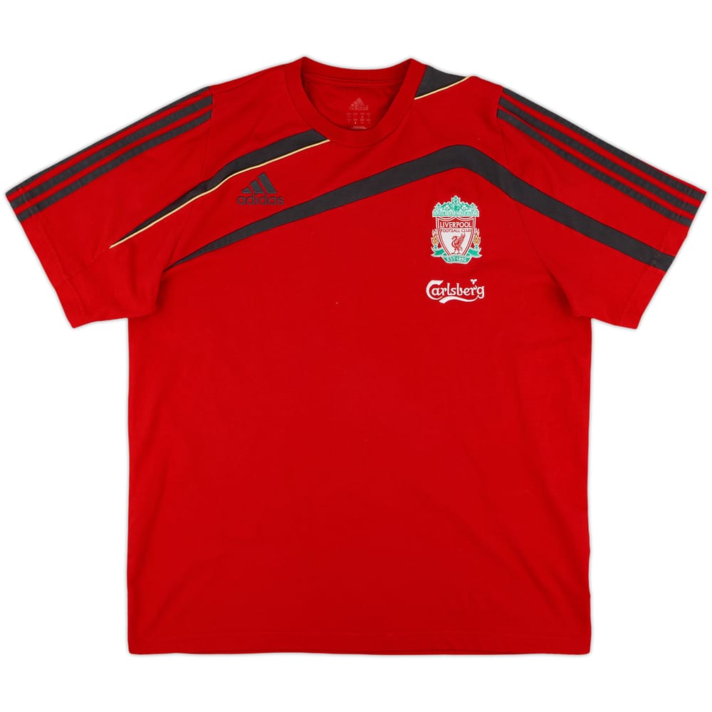 2009-10 Liverpool adidas Cotton Tee - 8/10 - (L)