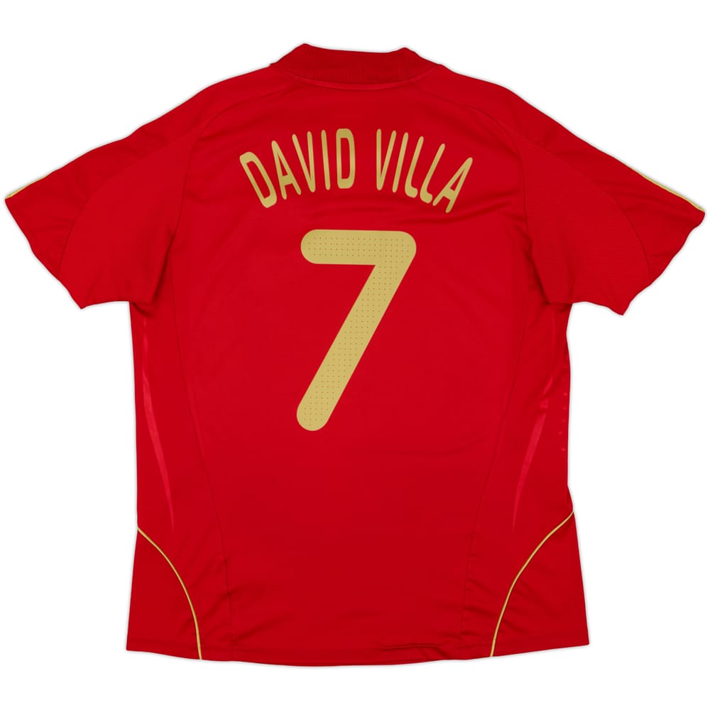 2007-09 Spain Home Shirt David Villa #7 - 5/10 - (XL)