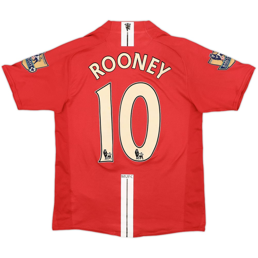 2007-09 Manchester United Home Shirt Rooney #10 - 7/10 - (S)