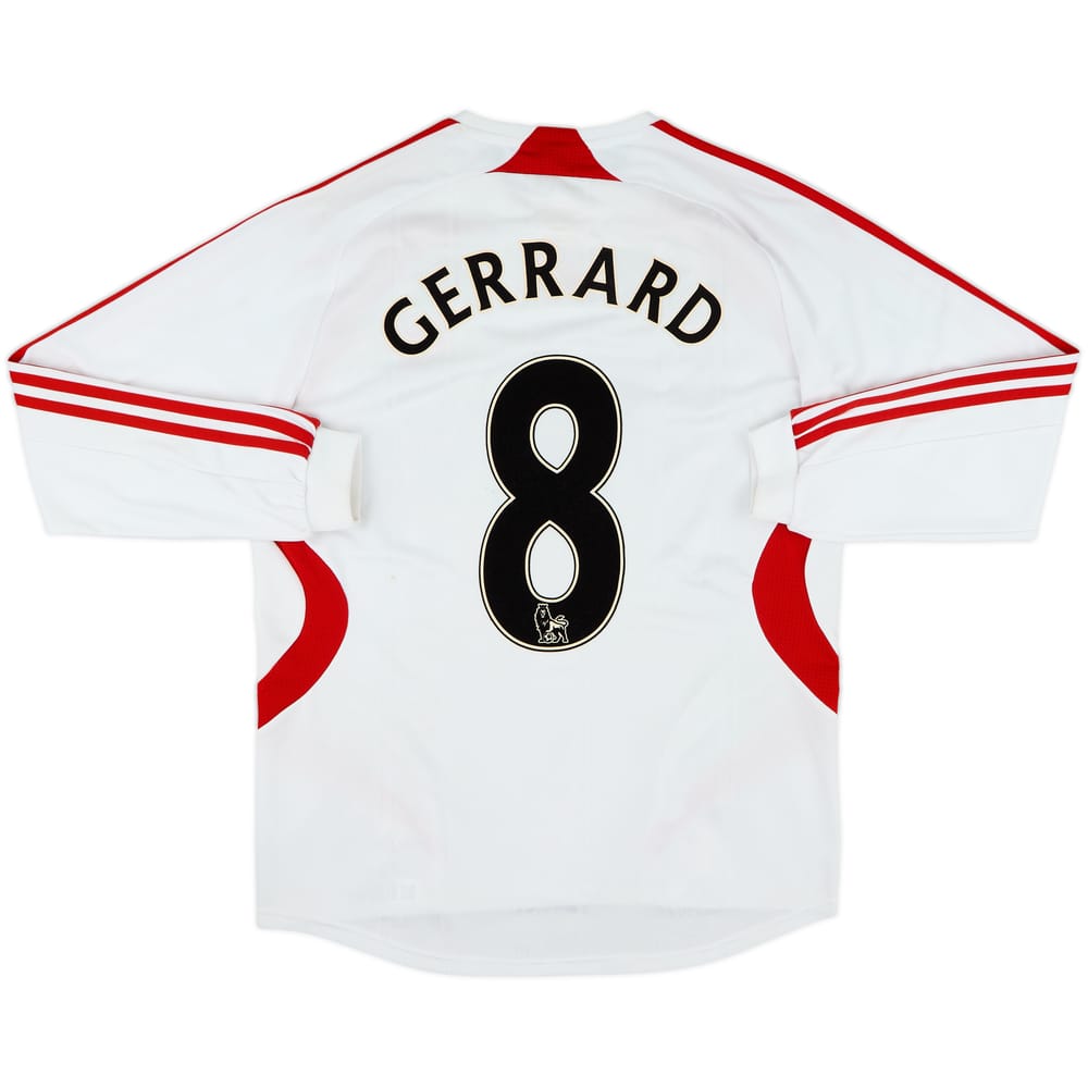 2007-08 Liverpool Away L/S Shirt Gerrard #8 - 6/10 - (L)