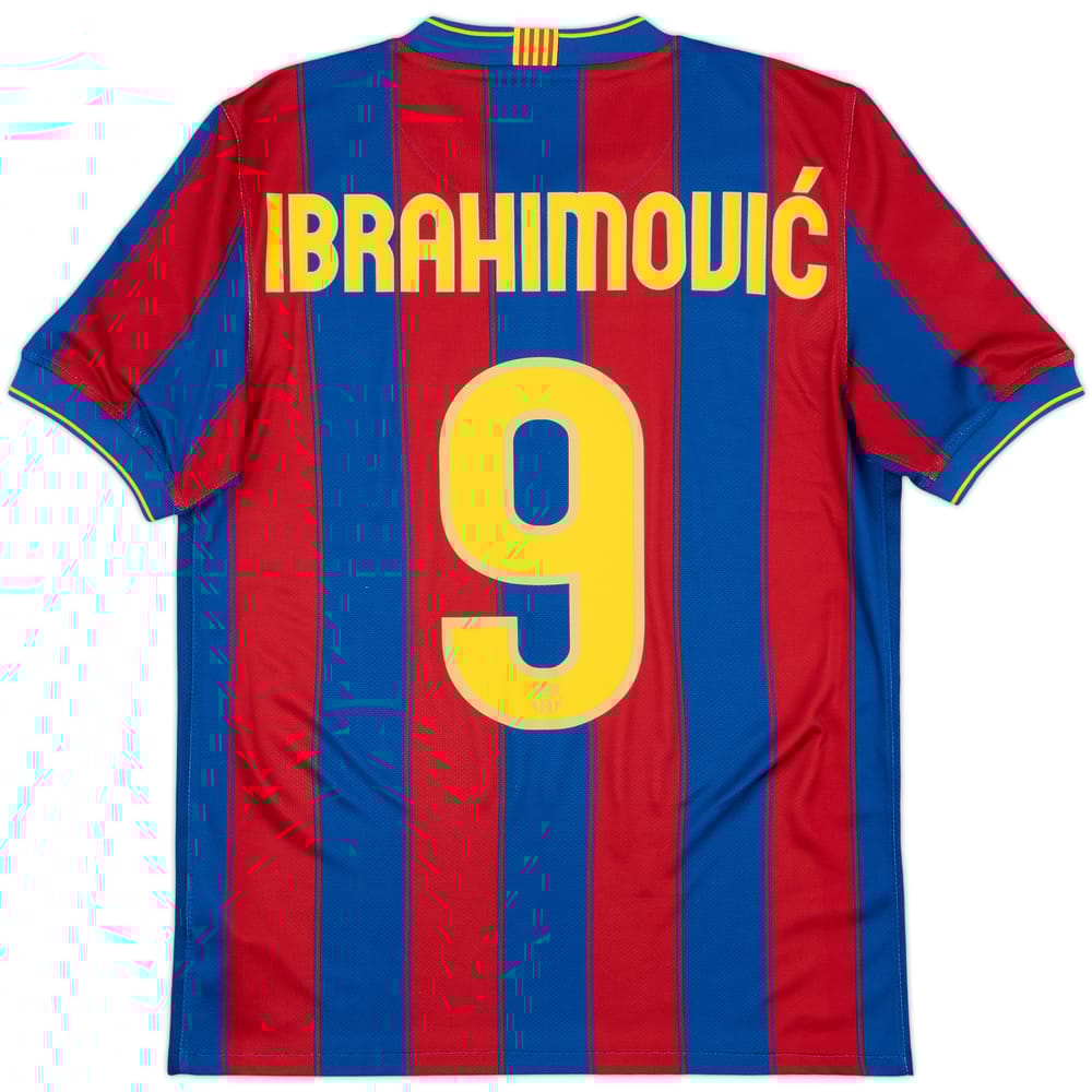 2009-10 Barcelona Home Shirt Ibrahimovic #9 - 8/10 - (S)