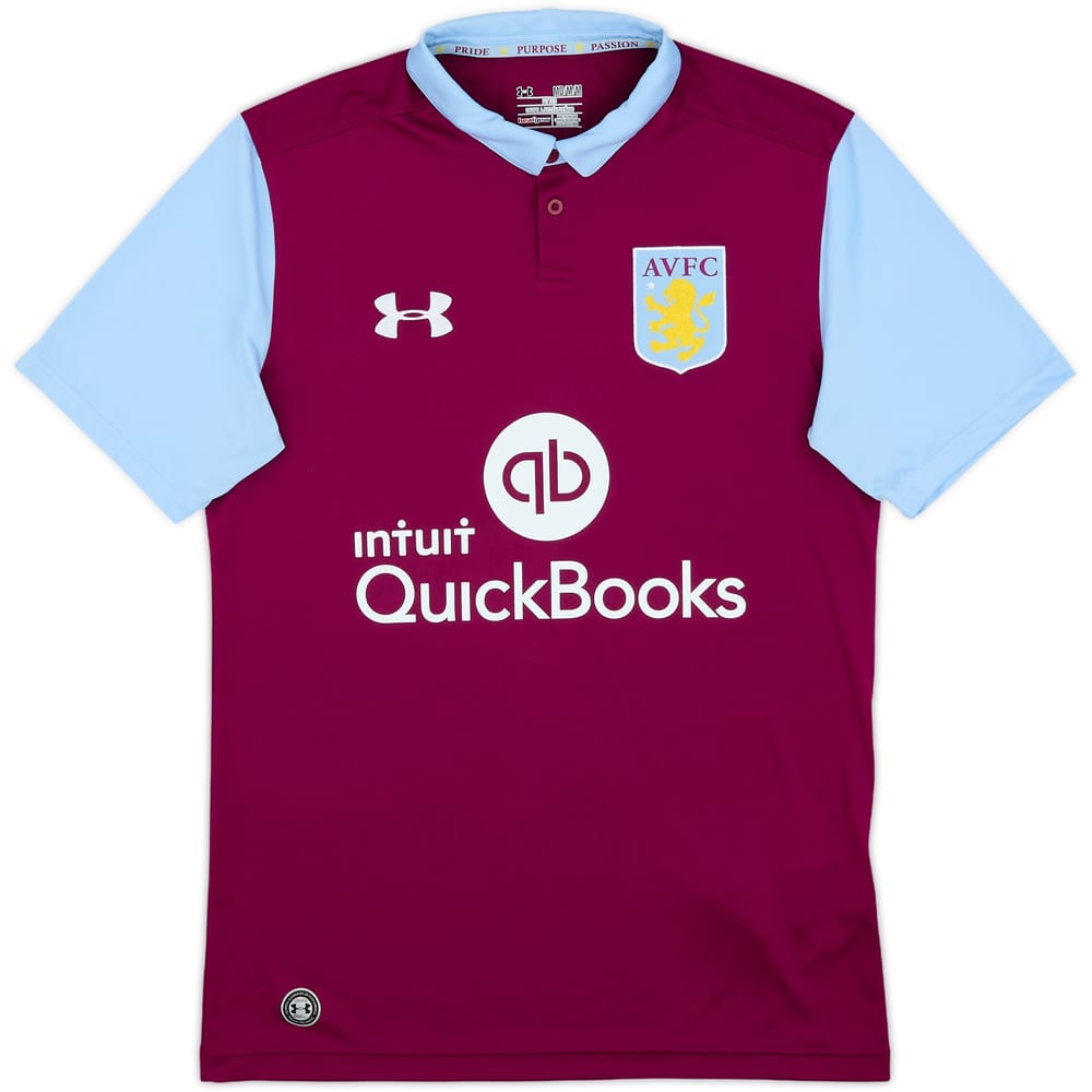 2016-17 Aston Villa Home Shirt - 10/10 - (M)