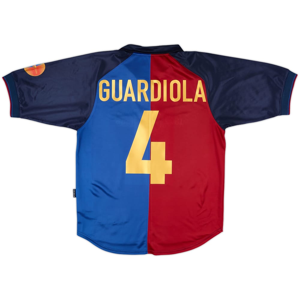 1999-00 Barcelona Centenary Home Shirt Guardiola #4 - 8/10 - (S)