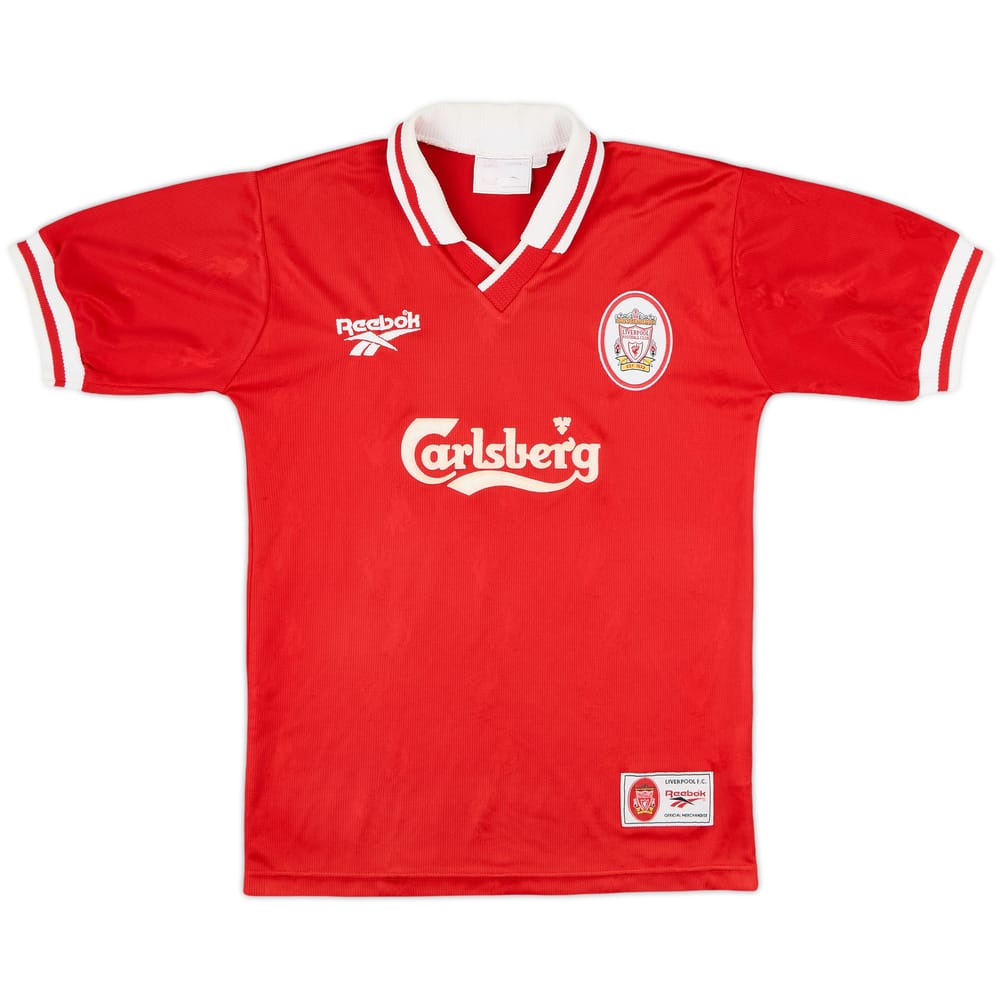 1996-98 Liverpool Home Shirt - 9/10 - (Y)