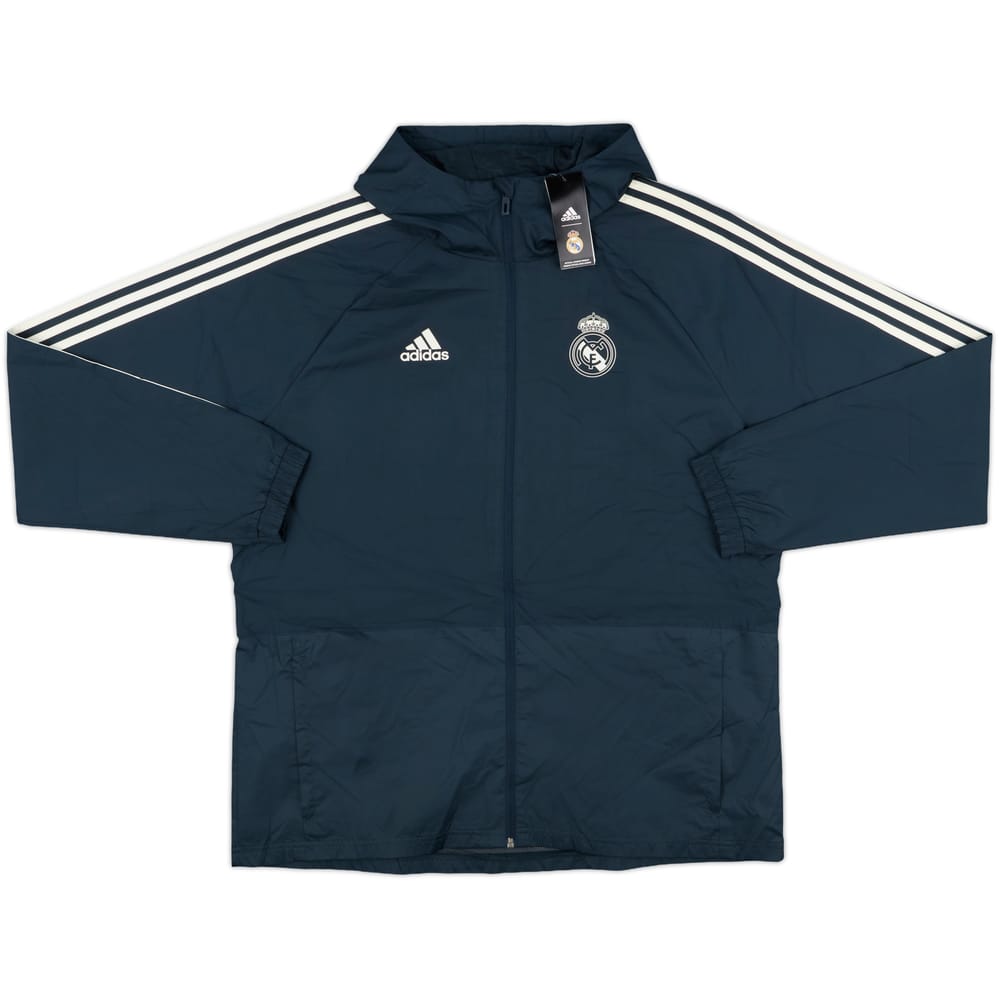2018-19 Real Madrid adidas Hooded Rain Jacket (XL)