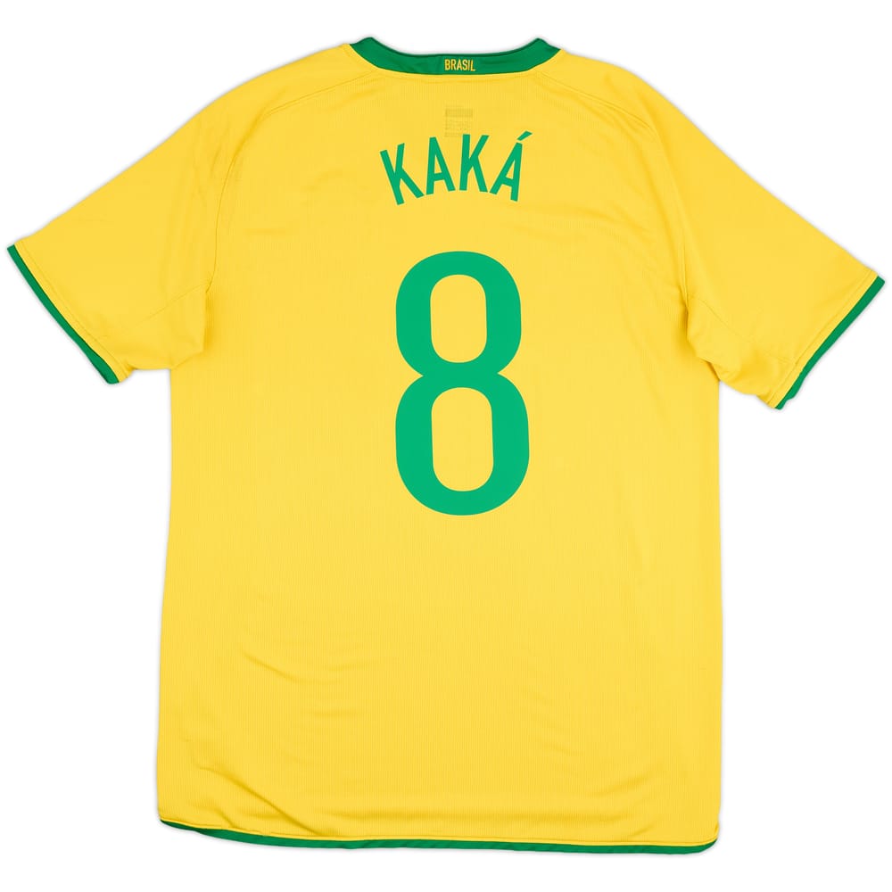 2008-10 Brazil Home Shirt Kaka #8 - 6/10 - (L)